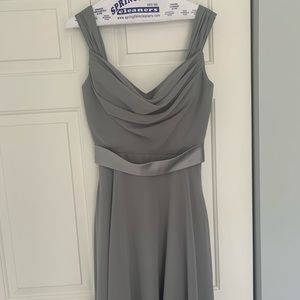 Christina Wu bridesmaid dress in platinum